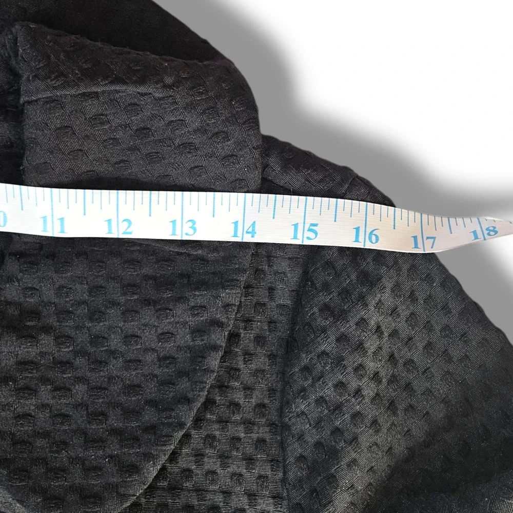 VTG EUC Du Jour Black‎ Textured Rounded Flat Collar Button-Down Jacket Size M